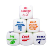 NUOBESTY 1 Set of Novelty Dice Game Dice Housework Dice Adult Dice Toy for Couple